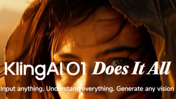 a banner of kling AI website